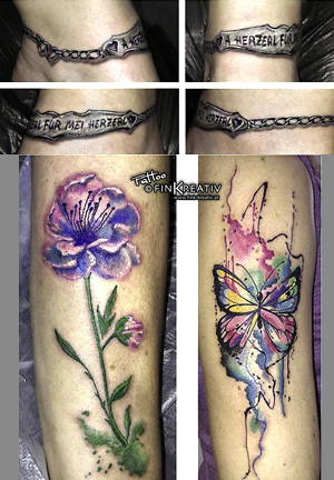 tattoo fineline aquarell graz