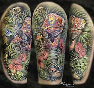 tattoos graz color realistic echse