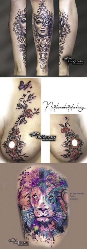 tattoo graz mandala areola brust lwe