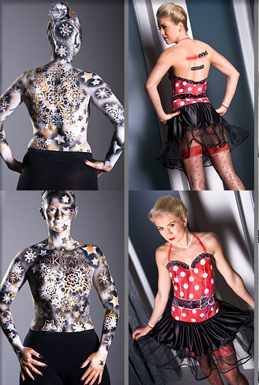 bodypainting sterne kleid
