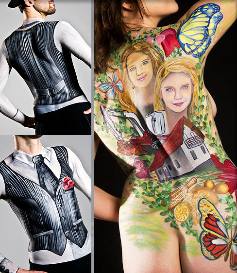 bodypainting anzug realistic