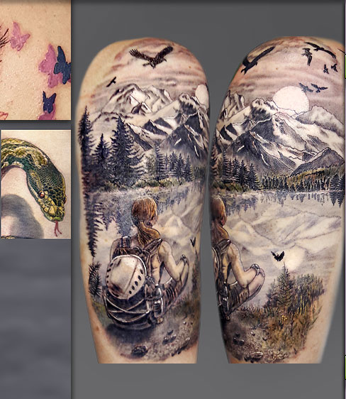 tattoostudio, graz, schlange, gaensebluemchen, orchidee, schildkr�te
